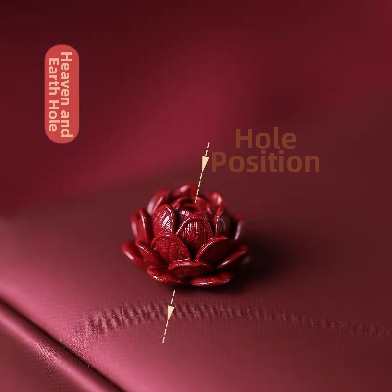 DIY бижутерски аксесоар – ключодържател от ръчно плетено въже, cinnabar, мотив лотос, етно стил, боядисано покритие