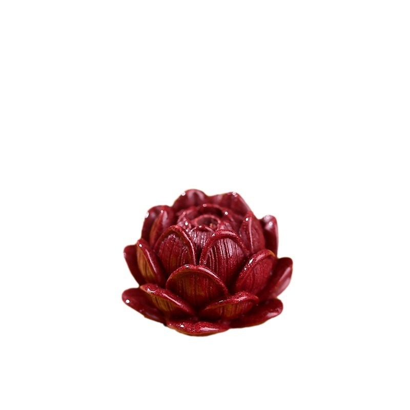 DIY бижутерски аксесоар – ключодържател от ръчно плетено въже, cinnabar, мотив лотос, етно стил, боядисано покритие