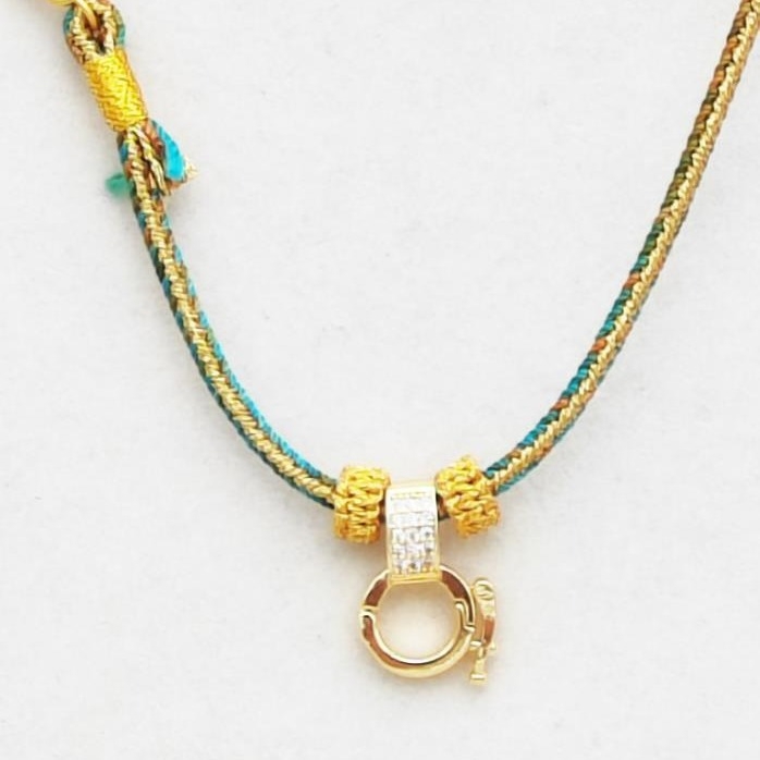 DIY punutud kaelakee segamaterjalidest, antiikne stiil, käsitsi kootud, päritolu: Qingdao, suvi 2024