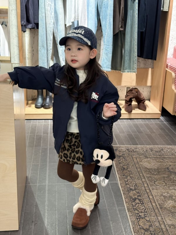 Dječja zimska jakna u korejskom stilu, prešivana, s mačjim vezom, zatvaračem, za uzrast 3–8 godina