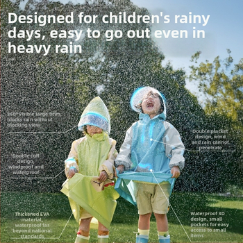 Velosipēdu lietus jaka ar PVC audumu, PU ūdensnecaurlaidīga slāņa, parastā biezuma, atkārtoti lietojama