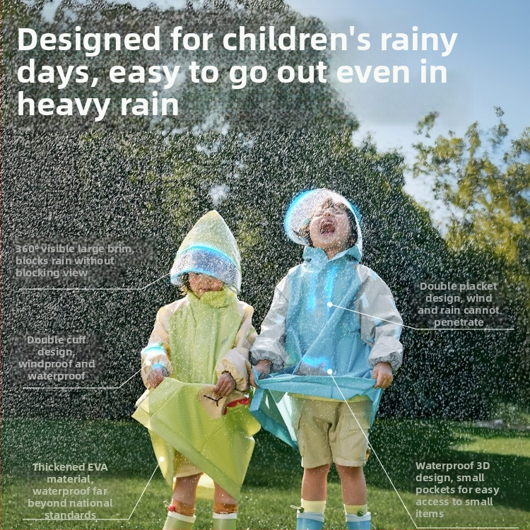 Velosipēdu lietus jaka ar PVC audumu, PU ūdensnecaurlaidīga slāņa, parastā biezuma, atkārtoti lietojama