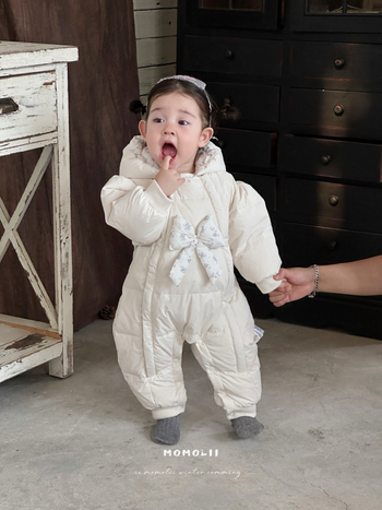 Unisex χειμερινό down jumpsuit για βρέφη και νήπια, με αποσπώμενη κουκούλα, πλήρωση από πούπουλα πάπιας 86–90%