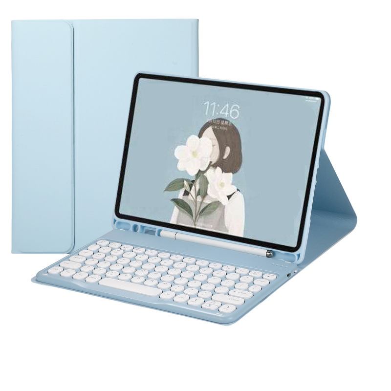 Husă cu tastatură pentru iPad 10-a generație, tastatură Bluetooth, detașare magnetică, TPU mat