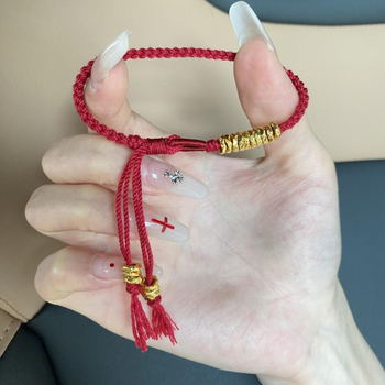 Bratara șnur – stil etnic, unisex; tricotat manual; vară 2025; brand Xiying