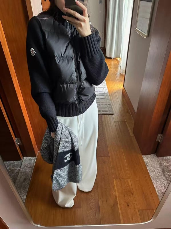 Γυναικείο πουπουλένιο μπουφάν με γέμισμα από πούπουλα χήνας, περιεκτικότητα πούπουλου πάνω από 96%, στενή γραμμή, ψηλό γιακά