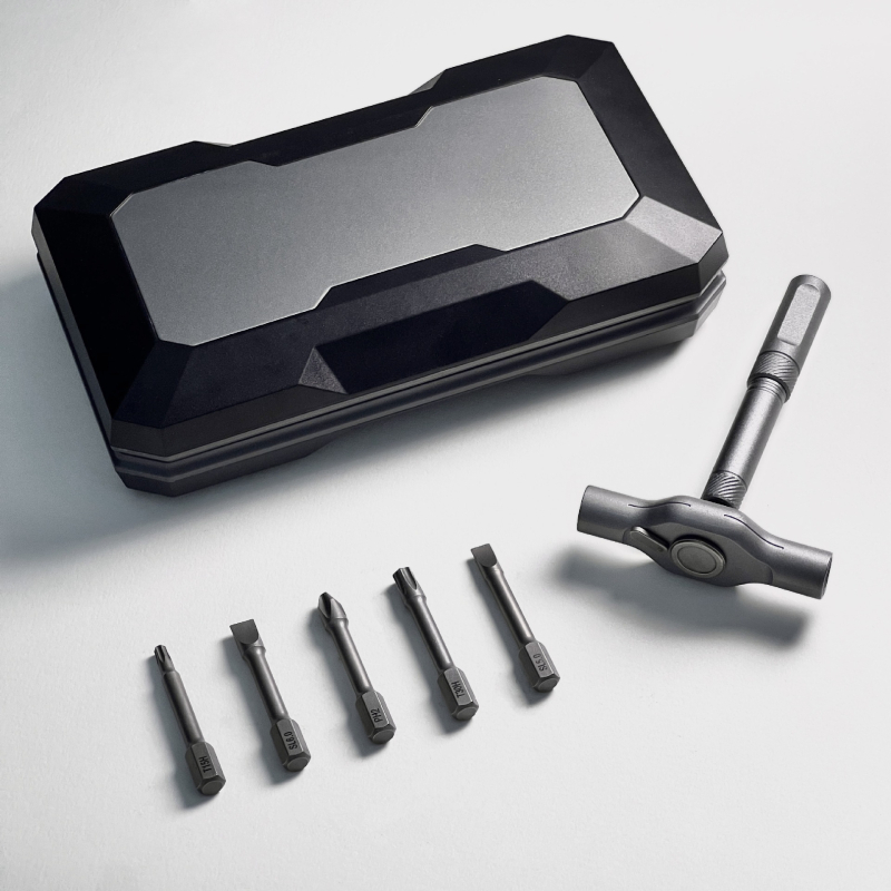 Set de șurubelnițe clichet 42 în 1 pentru demontaj, cu compartiment magnetic pentru biti, mâner anti-alunecare, biti detașabili cu atașamente variate (înainte/înapoi)