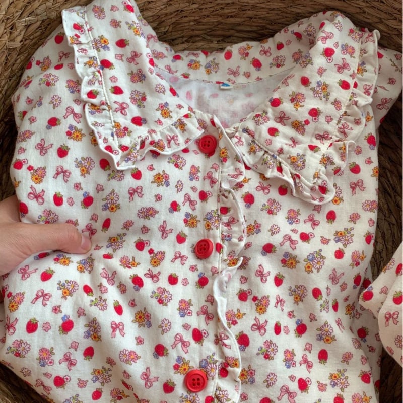 Tüdrukutele 100% puuvillane komplekt, pikkade varrukatega, püksid, lapp-kaelusega, igal aastaajal