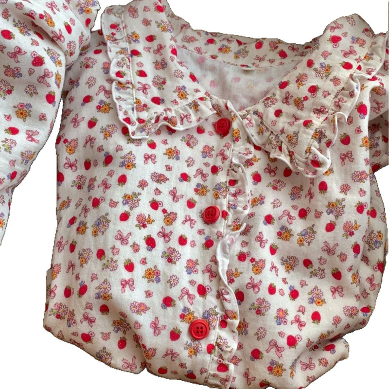 Tüdrukutele 100% puuvillane komplekt, pikkade varrukatega, püksid, lapp-kaelusega, igal aastaajal