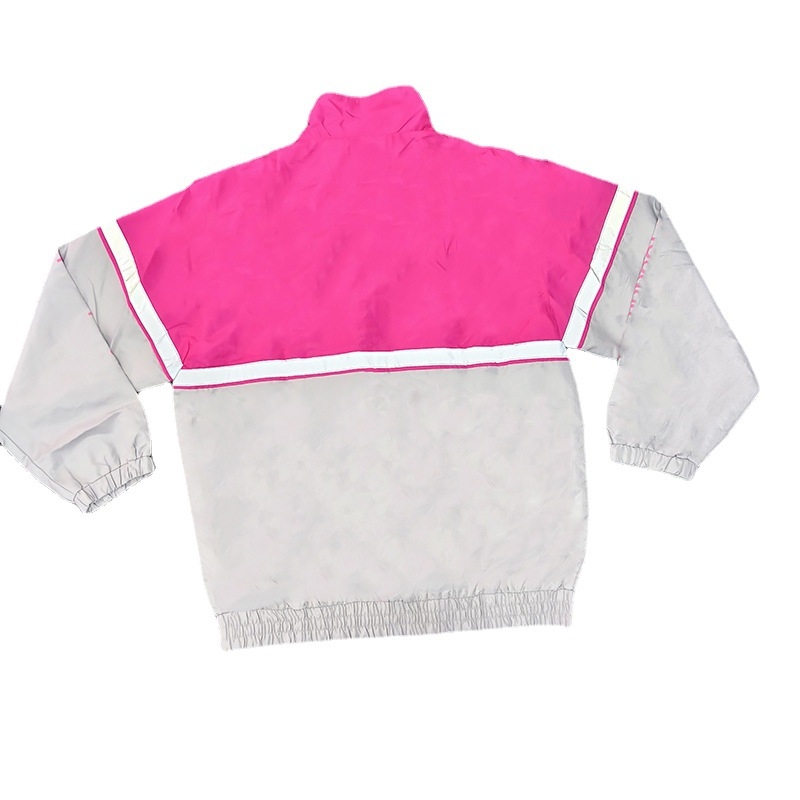 Geacă windbreaker cu fermoar parțial, guler înălțat, mâneci lungi, material 100% poliester, căptușeală 100% poliester, stil urban casual