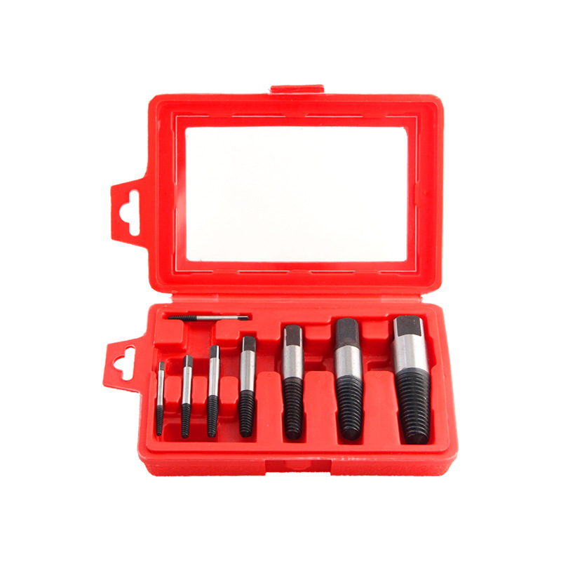 Set de extracție a șuruburilor rupte, din oțel de înaltă carbon, 8 piese, potrivit pentru 4–35 mm, utilizare casnică