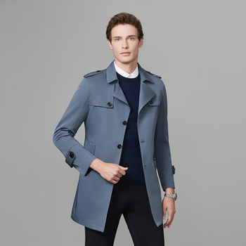 Palton, croială slim, guler de sacou, închidere cu nasturi pe un rând, Vinylon-Lycra țesătură