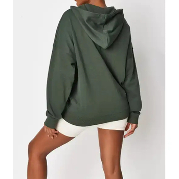 Дамско памучно яке с качулка, персонализирано по заявка, гъвкав модел, редовни ръкави