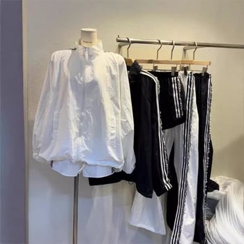 Яке с Chenille-спандекс тъкан, цип, поло яка, дълги реглан ръкави, свободна кройка