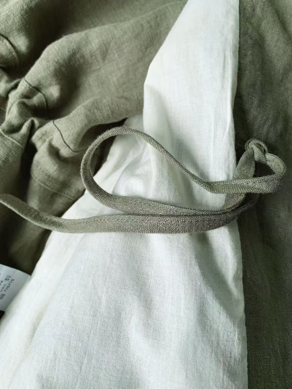 Ζακέτα workwear από κάνναβη, με μισό-υψωμένο γιακά, Raglan μανίκια, κρυφό κουμπί, μεσαίου μήκους