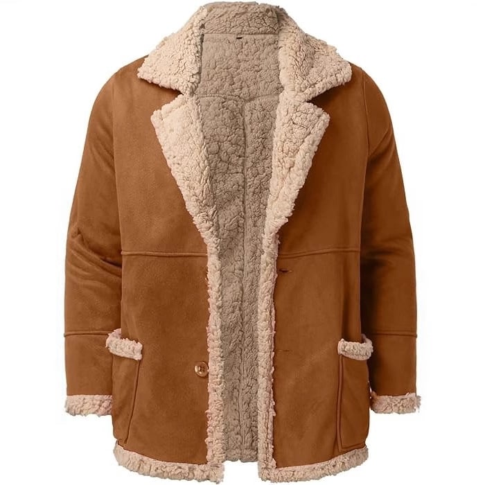 Полиестрово зимно яке с реверен яка, едноредово закопчаване, дебело подплатено, патч джобове