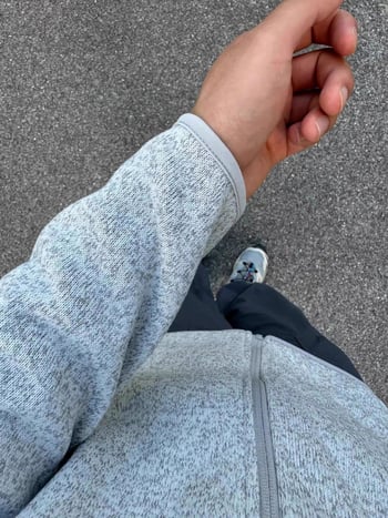 Мъжко флийс яке Harajuku с висока яка и цип – свободна кройка, полиестерна материя