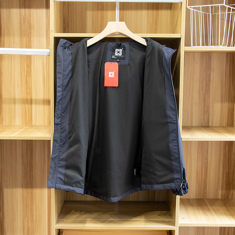 Ветроустойчиво яке с качулка, цип, 100% полиестер, есен за мъже