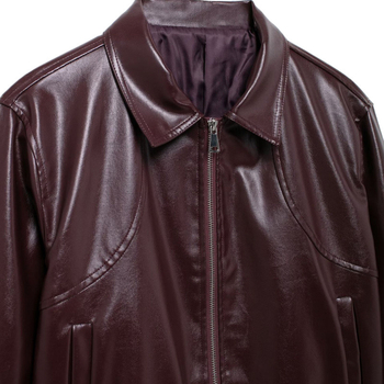 Sieviešu PU ādas jaka ar lakakli, garas piedurknes, šuvju dizains, līdz 30% elastāns, parasta garuma, rudens 2024