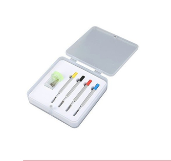 Órajavító eszköz szíjak szétszereléséhez és acél karkötő cseréjéhez, ötvözet acél, Andu márka, 4 részes készlet