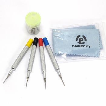 Órajavító eszköz szíjak szétszereléséhez és acél karkötő cseréjéhez, ötvözet acél, Andu márka, 4 részes készlet