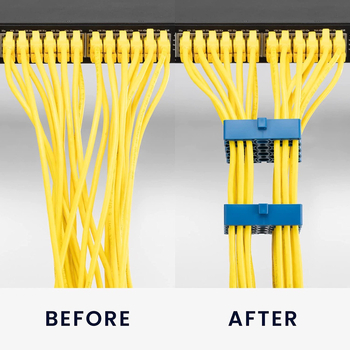 Rack-uzstādīts tīkla kabelu vadības skapis, kabeļu organizētājs, 24-core