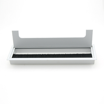 Integrēta kabelu vadības kaste biroja galdam no alumīnija sakausējuma, taisnstūra forma