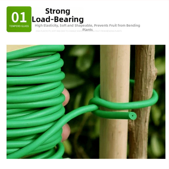 Sârmă de legat grădină personalizată, cu acoperire din plastic; ideală pentru trandafiri cățărători și alte plante, cu suport din sârmă de fier și sfoară de legare pentru amenajări peisagistice.