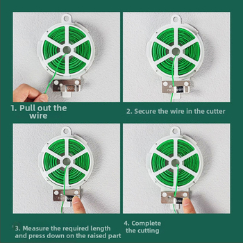 Градински тел за връзване с пластмасово покритие – тричастов комплект за рози, катерещи растения и лози – инструмент за връзване на растения