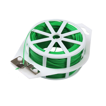 Градински тел за връзване с пластмасово покритие – тричастов комплект за рози, катерещи растения и лози – инструмент за връзване на растения