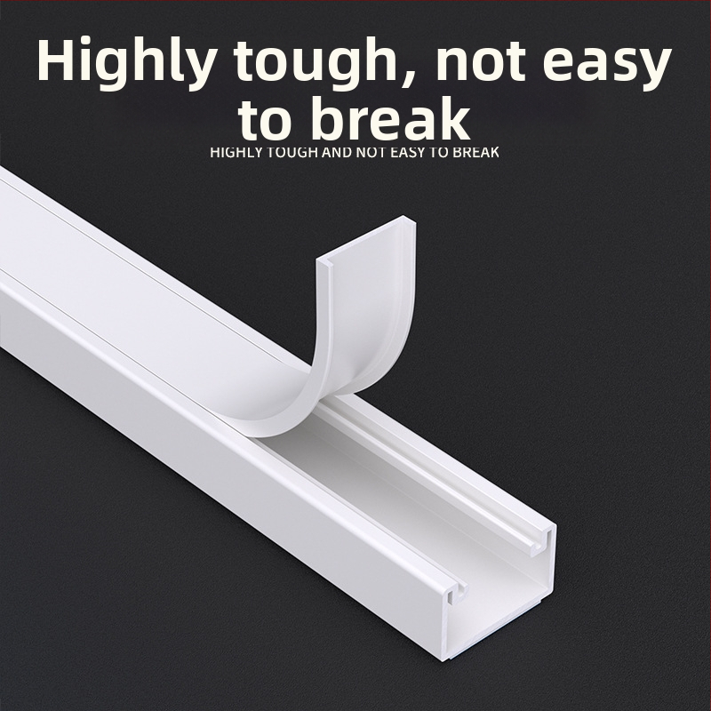 Tilta tipa PVC kabelkanāls ar līmējošu aizmuguri, zīmols Zuo Yougong, piemērots mājas, biroja un rūpnīcas kabelēšanai