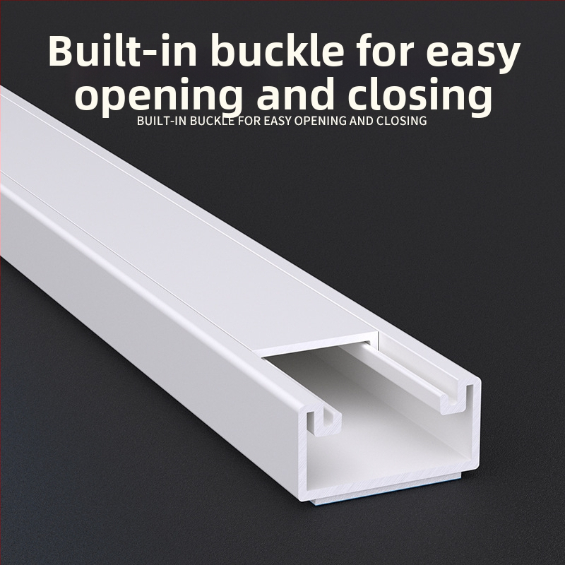 Tilta tipa PVC kabelkanāls ar līmējošu aizmuguri, zīmols Zuo Yougong, piemērots mājas, biroja un rūpnīcas kabelēšanai