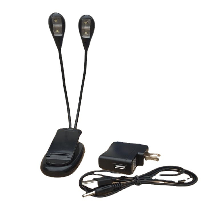 LED клип лампа за четене, 8 LED, USB захранване, модел 906