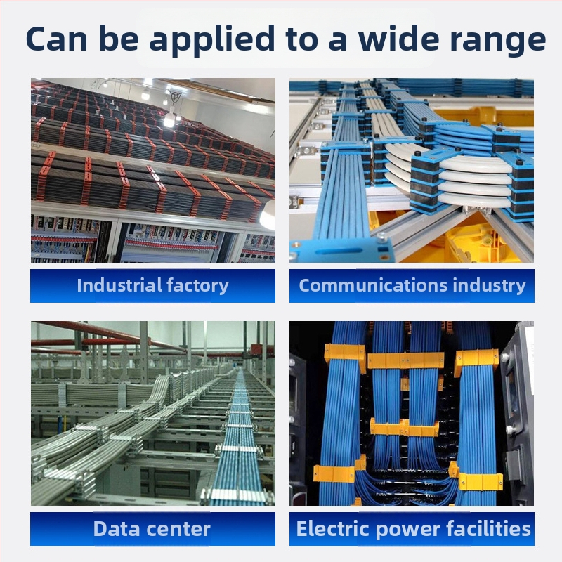 Datu centra kabelu vadīšanas iekārta – kabelu stiprināšanas iekārta, pēc pasūtījuma, no plastmasas, ar metāla presēšanu
