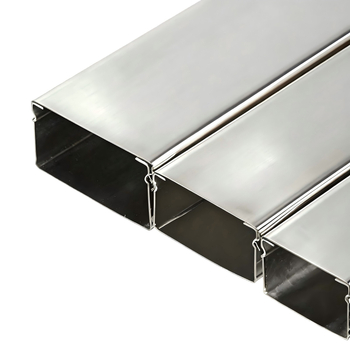 Pinnale paigaldatav ruudukujuline kaablikanal väliskattetega — roostevabast terasest kaablikanal, Weiji bränd, avatud juhtmestiku kanal