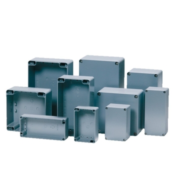 Vonkajšia nepremokavá spojovacia skrinka — hermeticky uzavretá hliníková odlievaná skrinka pre elektrické vodiče a napájanie; vhodné pre terminálne dosky a skrinky s tlačidlami (Značka: Ewo)
