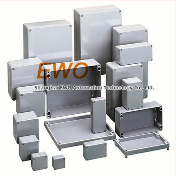 Vonkajšia nepremokavá spojovacia skrinka — hermeticky uzavretá hliníková odlievaná skrinka pre elektrické vodiče a napájanie; vhodné pre terminálne dosky a skrinky s tlačidlami (Značka: Ewo)