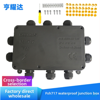 Hengyoda vonkajšia IP68 uzavretá elektrická rozvodná krabica, priemer vodiča 4–15 mm, pre LED osvetľovacie vodiče