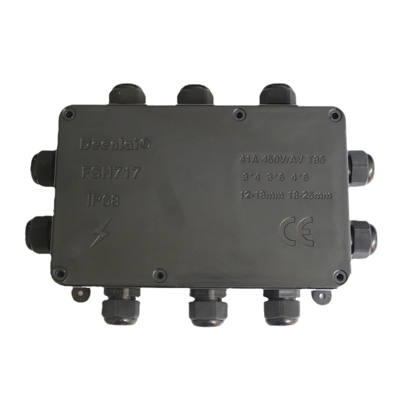 Hengyoda vanjska IP68 zaptivena električna kutija za razdvajanje, promjer vodova 4–15 mm, za LED rasvjetne žice