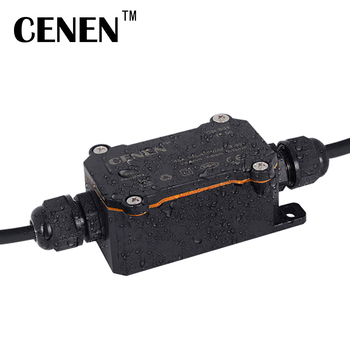 IP68 vízálló csatlakozó doboz kültéri és föld alatti világításhoz, kábelcsatlakozós doboz 1 bemenet és 1 kimenet, modell 801, márka CENEN