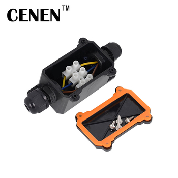 IP68 vízálló csatlakozó doboz kültéri és föld alatti világításhoz, kábelcsatlakozós doboz 1 bemenet és 1 kimenet, modell 801, márka CENEN