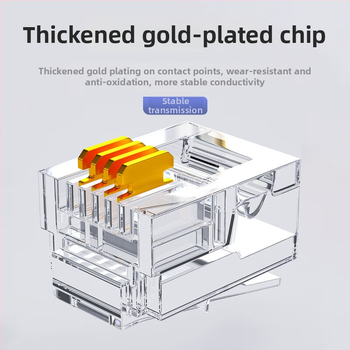 Telefona kristāla savienotājs RJ11 6P4C HT-6P4C, HAILE – piemērots telefona kabeliem, patch panelim un ADSL dalītājam