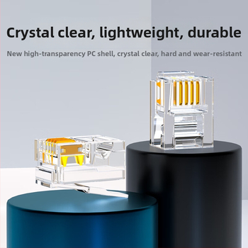 Telefona kristāla savienotājs RJ11 6P4C HT-6P4C, HAILE – piemērots telefona kabeliem, patch panelim un ADSL dalītājam