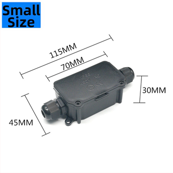 IP66 vodotesná spojovacia skriňa na káble, dva vstupy a jeden výstup, pre vonkajšie osvetlenie ulíc