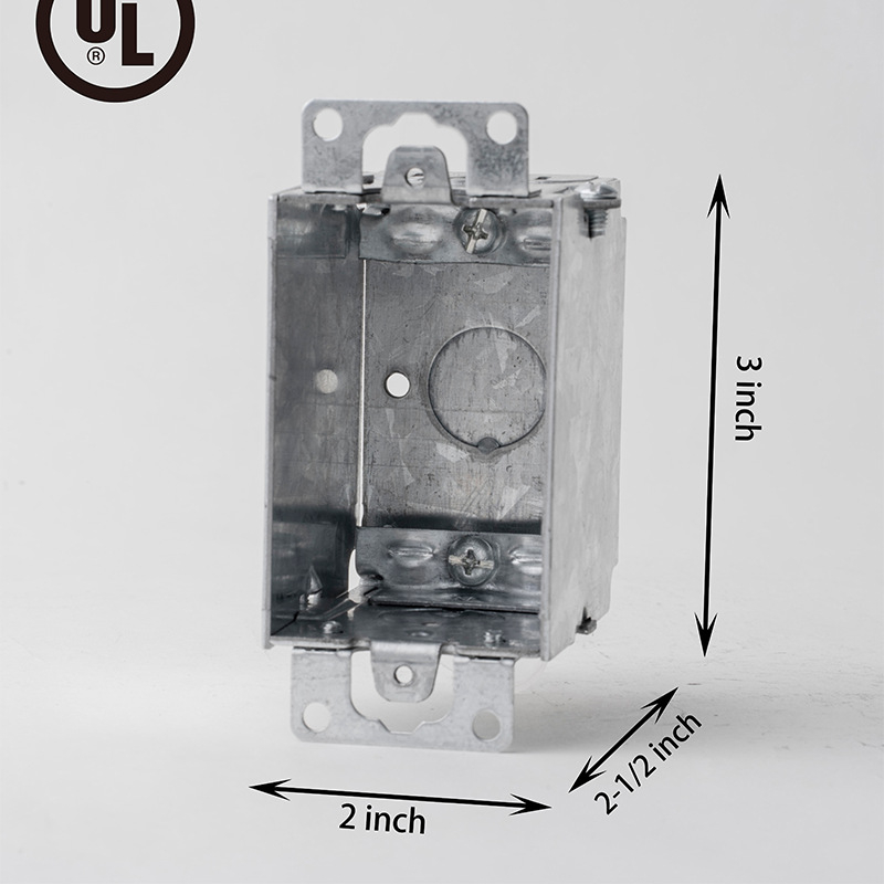 DIXINGE UL-sertificirana skrivena metalna kutija za kabelsku instalaciju - galvanizirano čelično kućište, IP23, debljina stijenke 0,8-1,6 mm