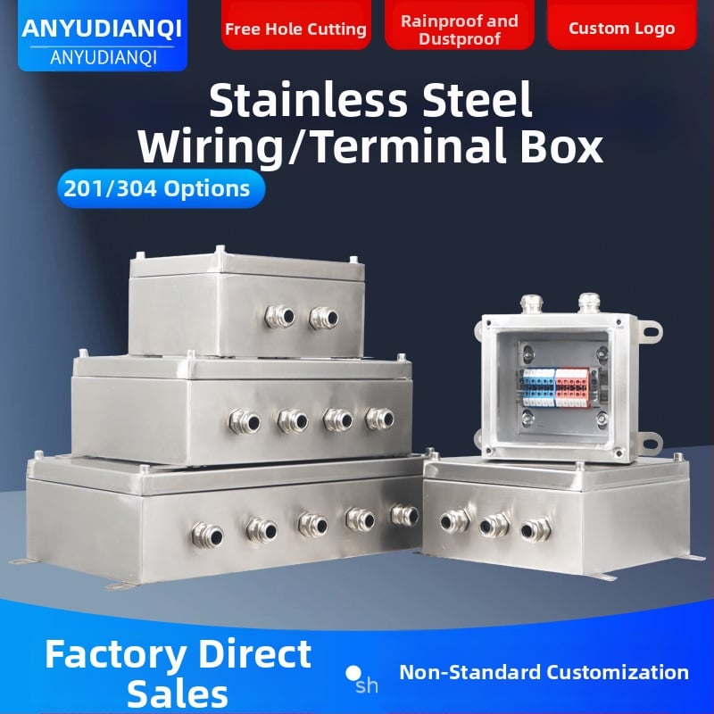 Εξωτερική θήκη συνδεσμολογίας από ανοξείδωτο 304, αδιάβροχη, ανάρτηση, κόμβος καλωδίων, IP56