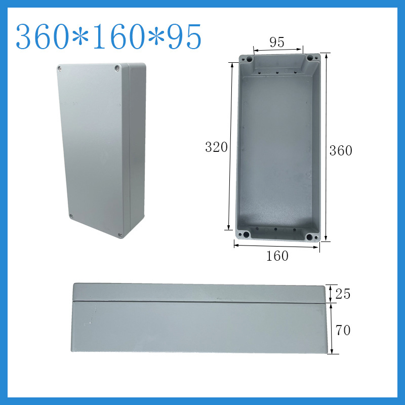 Kutija za spojeve od lijevanog aluminija, vodootporna IP66, ABS brtva, serija lijevanog aluminija