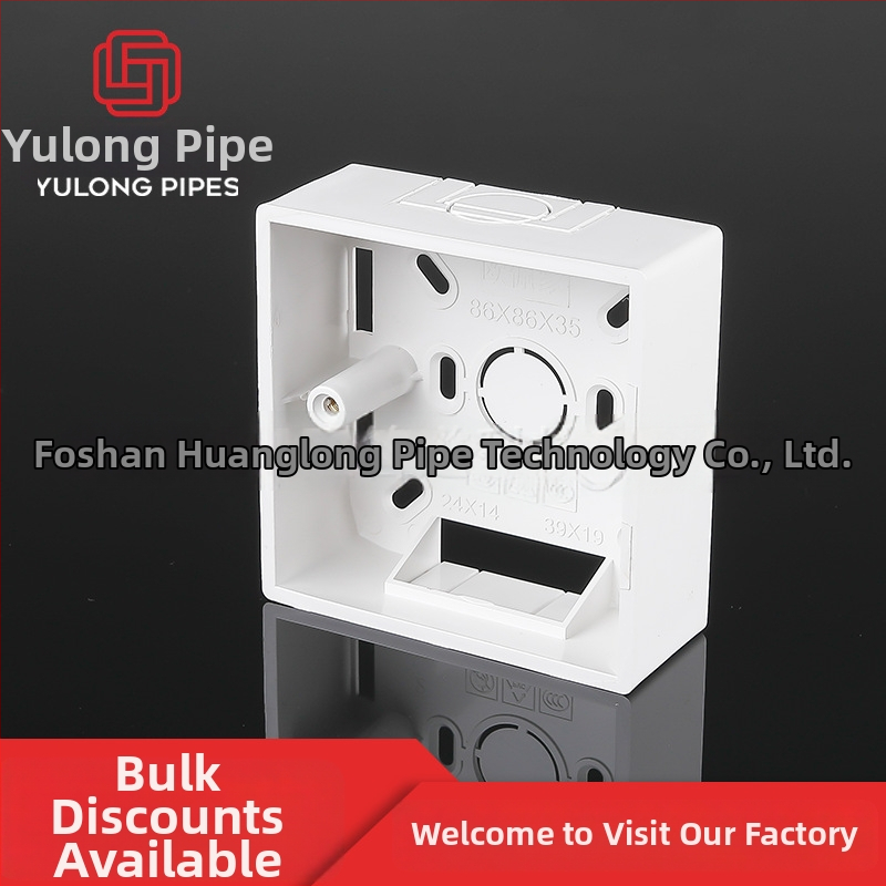 YLONG PVC hrubý 86-typ panel prepínača a zásuvky s povrchovo montovaným spodným boxom