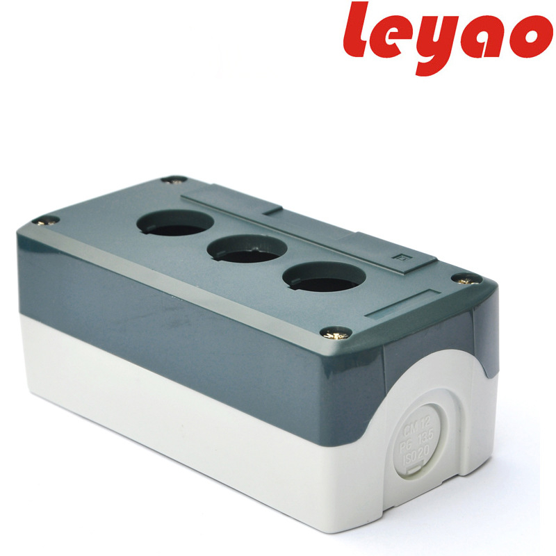 SBX01 Strojno bočno kontrolno kućište s gumbom za nužno zaustavljanje, kutija za kabelsku spajanje i svjetlosna signalizacija, 1–5 rupa, Ø22.5 mm, IP66, PC kućište