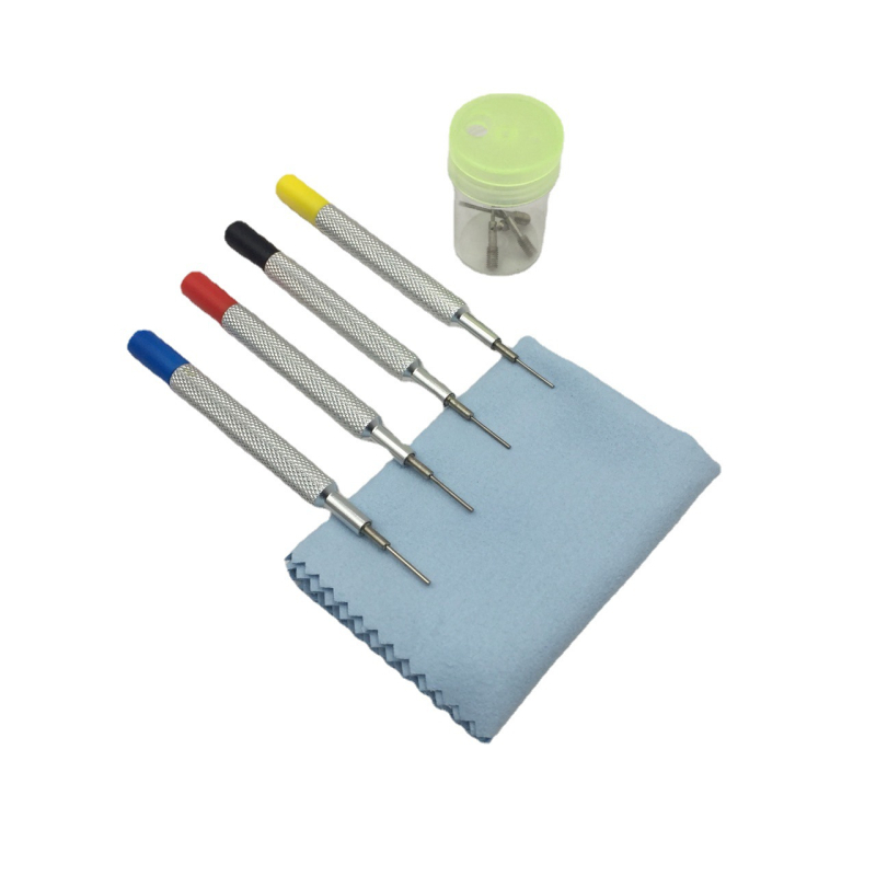Set alata za popravak satova – alati za uklanjanje kaiša, 9-dijni set, aluminij i čelik, dimenzije 123 x 99 x 28 mm, standard: srednji